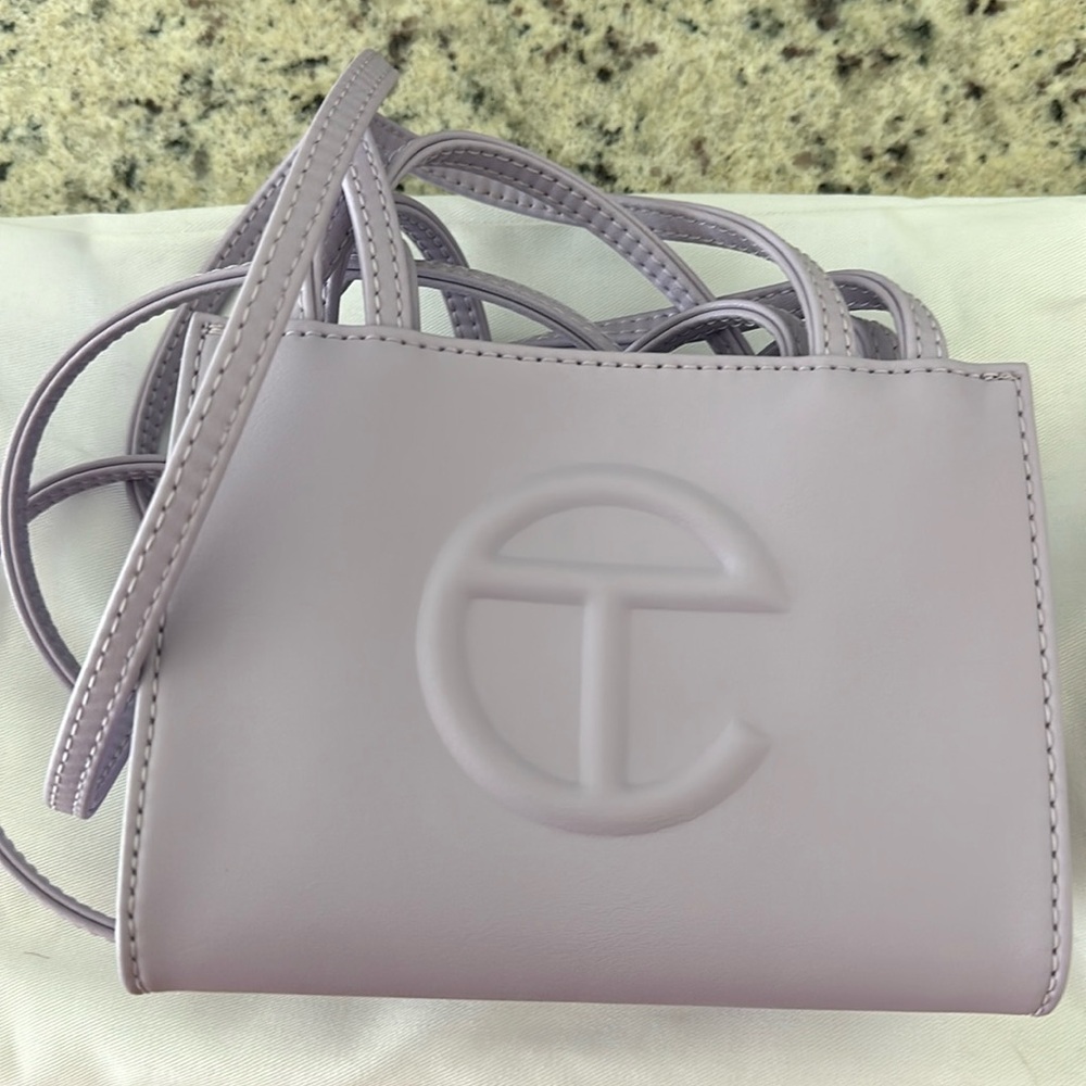 Lavender crossbody Telfar bag like new